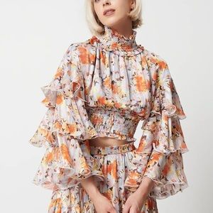 NWT ELLIATT Loquat Cropped Blouse Size Small